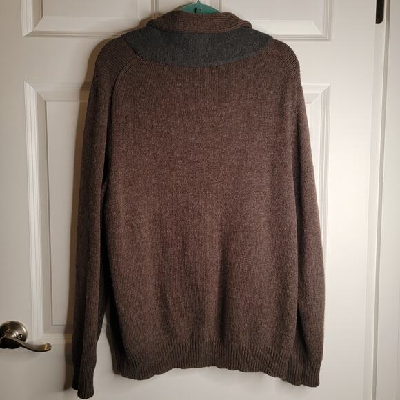 Saks Fifth Avenue Blue Shawl Collar Sweater sz XL - Picture 2 of 7